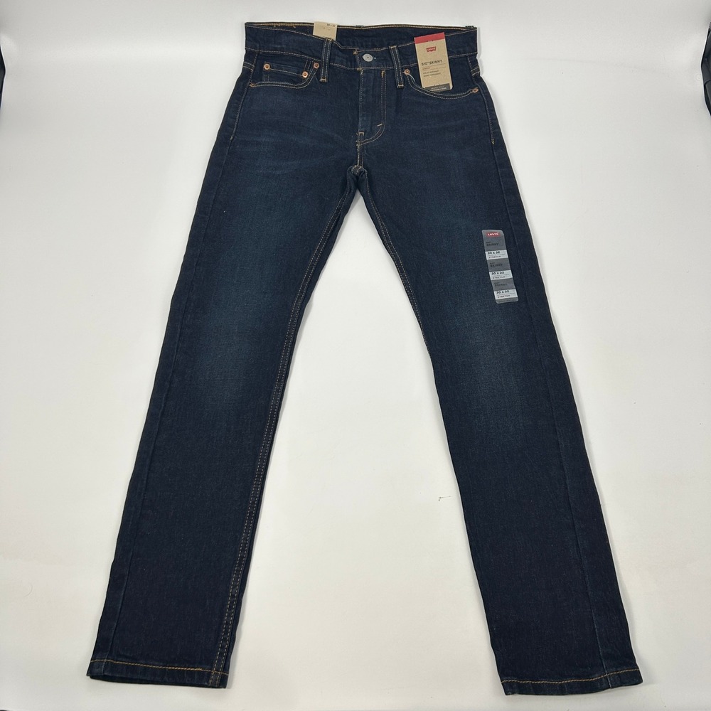Levi's 510 Skinny Jeans Men 30x32 Dark Wash Stretch Denim‎ NEW